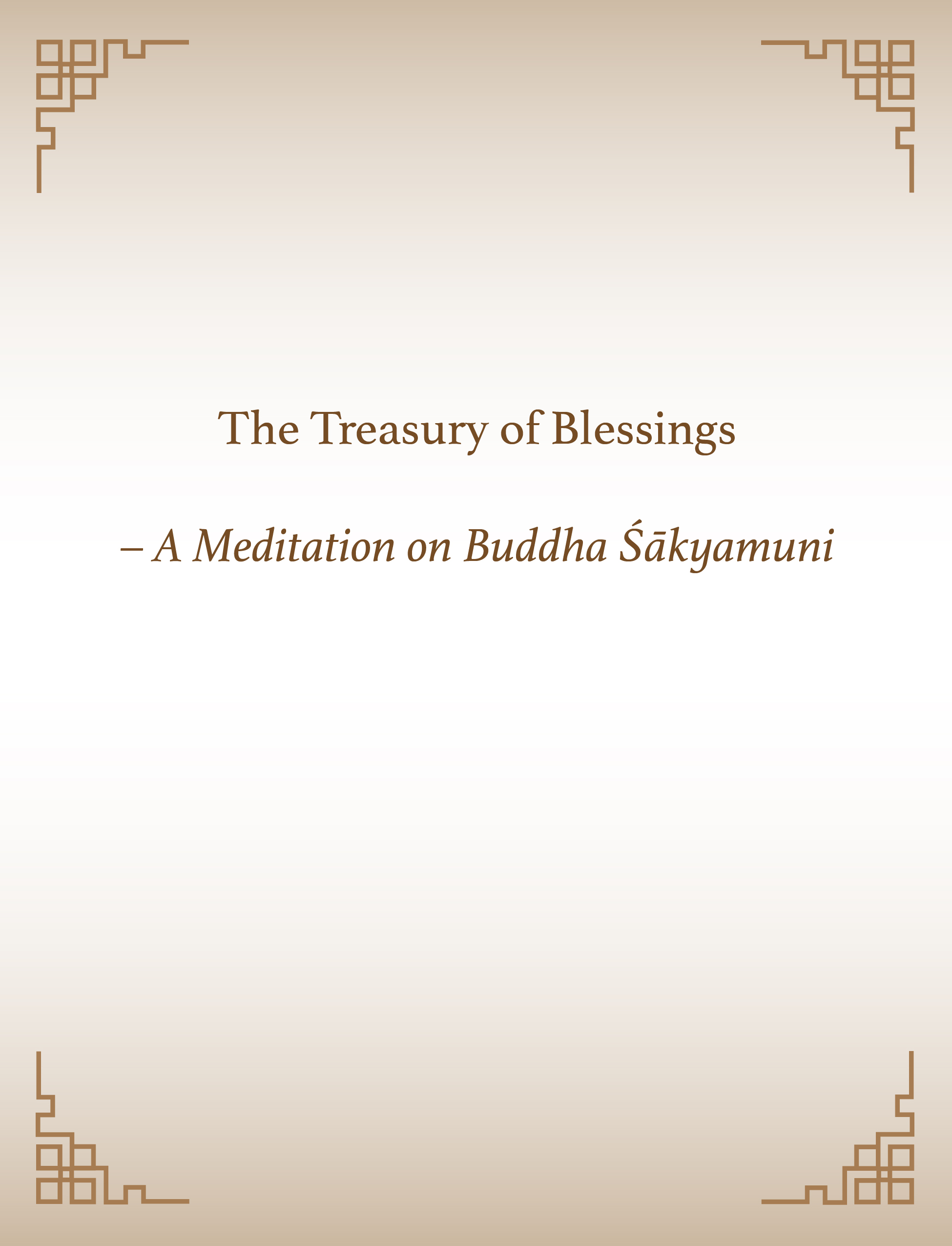 The Treasury of Blessings v.1